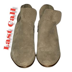 SEYCHELLES Womens Tan Leather Short Boot size 5 1/2 w/ 2" Heel